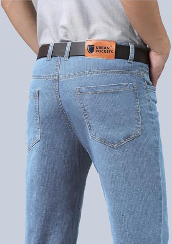 Image of URBAN POCKETS Jeans for Men | Denim Pants with Straight Fit & Formal Look (Regular-U08-U09)