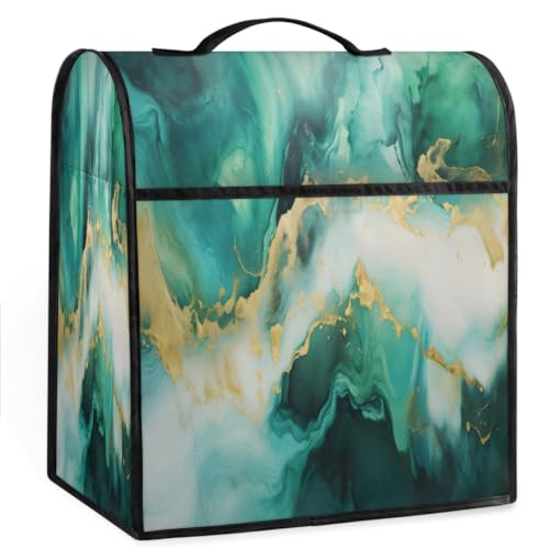 Coffee Maker Cover Marble Pattern Kitchen Appliance Covers Small Appliance Covers Blender Cover Juicer Cover Dust Covers for Kitchen Appliances with Top Handle and Pockets,Washable,B379