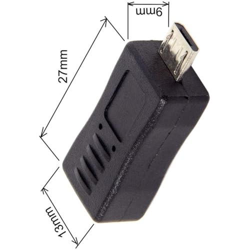 Image of Mini USB Female to Micro USB Male Adapter ; M i n i-USB Male to Micro-USB Female Adaptor (Micro & Mini USB2.0 Adapter Combo)