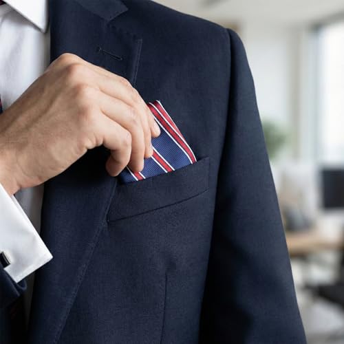 Faylapa 15 Pcs Pocket Squares sets for Man Suit, Assorted Colors Men Suit Pocket Square Handkerchiefs Wedding Party Gift