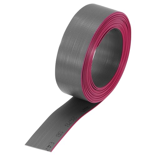 Image of sourcing map 30AWG IDC Wire Flat Ribbon Cable 2m/6.6ft Length 0.635mm Pitch 26 Pin Gray for JTAG/ISP Connecting