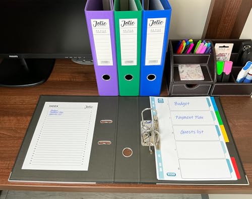 Set of 3 Black A4 Lever Arch Files for Paperwork A4 Folders with 70mm Spine, Thumb Ring & Elegant Anti-Spill Cover | Large Ring Binders | File Storage & Office Supplies - Image 6