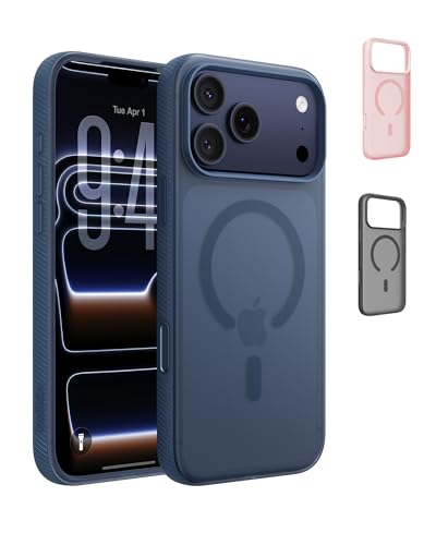 Image of Belkin for iPhone 17 Pro Max Case, Grip, MagSafe Compatible w /Anti-Scratch & Anti-Yellowing Coating, Touch Sensitive Camera Control - Military Grade, Anti-Slip, Magnetic, Shockproof, Protective | Navy
