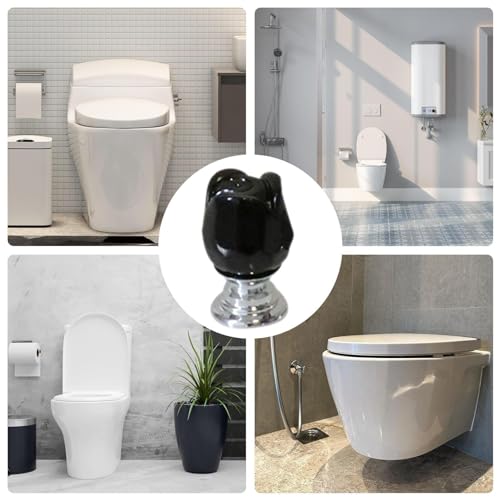 Botões de tanque de vaso sanitário | Botão autoadesivo em forma de rosa para tanque de banheiro, coz