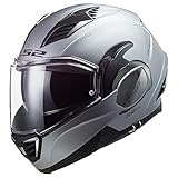 LS2 Helmets Valiant II Special Modular Helmet (Matte Silver - X-Small)