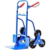 折りたたみ 階段台車 キャリーカート 運搬用具手押し静音ゴム車輪 耐荷重量300kg 荷物運搬 業務用 (ブルー) [並行輸入品]