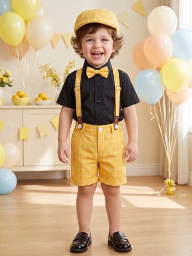 Image of AJ DEZINES Kids Casual Wear Clothing Cotton Shirt Short Set For Boys