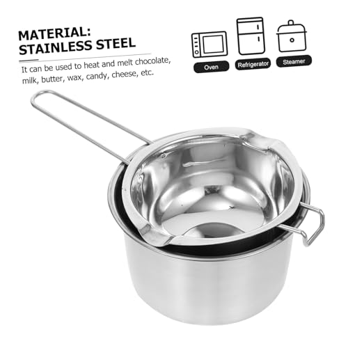 Baluue Double Boiler Pot Butter Cheese Melting Pot with Ergonomic Handle for Wax Candle Chocolate Candy Heating and Melting Stainless Steel Boiler for Home Bakery Restaurant Use - Image 9
