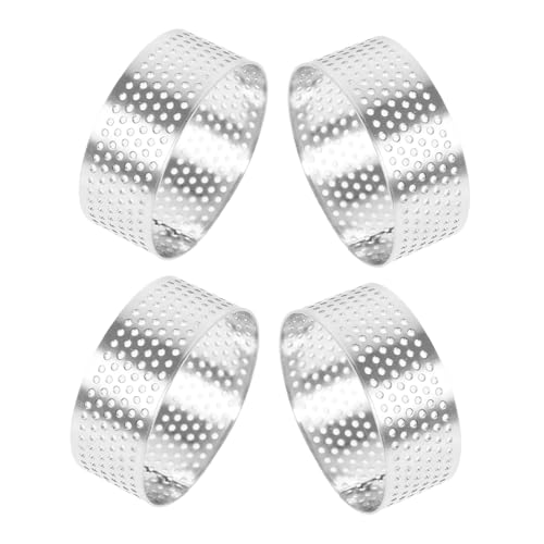 ULTECHNOVO 4 Moldes Para Tartas Francesas Apisonadores Para Muffins Ingleses Herramienta Circular Para Hornear Moldes Para Tartas De Huevo Aros De Repostería Herramientas Pequeñas Para