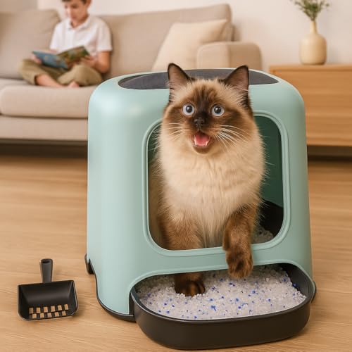 Flamingo Katzenstreu - Silikat Katzenstreu - Silikatstreu 16L für 20 Wochen - mittelkörnige Streu ohne Klumpenbildung - geruchsneutral, saugstark und leicht