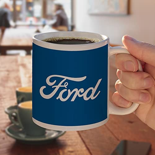 Ford Classic Script Logo Ceramic Coffee Mug, Novelty Gift Mugs for Coffee, Tea and Hot Drinks, 11oz, White - Image 5