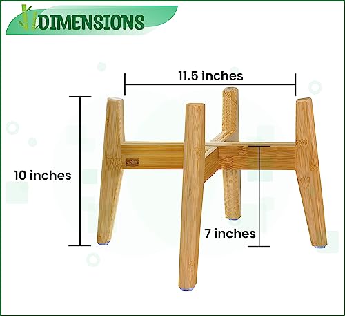 Water Dispenser Stand For 5 Gallon Jug, Bottle - Fits (11.5-Inch, Fixed) - Cooler Drink Jar Holder For Countertop - Heavy-Duty Bamboo #TOP1