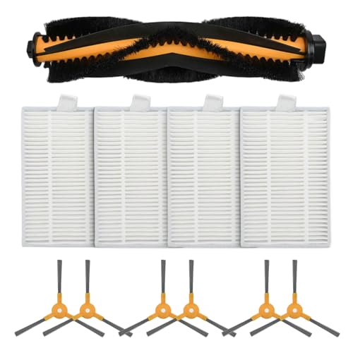 11PCS Replacement Main Side Brush Filter Kit for bObsweep PetHair for SLAM Robot Vacuum Cleaner Parts, 1 Main Brush, 4 Filter,6 Side Brushes