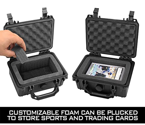 CASEMATIX Graded Card Case Storage Box For Sports Cards Compatible With 8 BGS, 13 FGS or 11 GMA PSA Graded Trading Card Slabs and More Collectible Cards - Airtight, Waterproof and Includes Padlock by CASEMATIX - Used condition - US$20.15