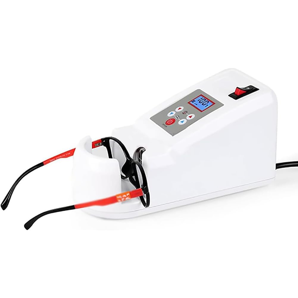 Calentador eléctrico de Montura de Gafas, Calentador de Montura de Gafas ópticas con Pantalla LCD, Velocidad del Viento de 6 velocidades y Temperatura 80-160 °C Ajustable, Memoria y protección
