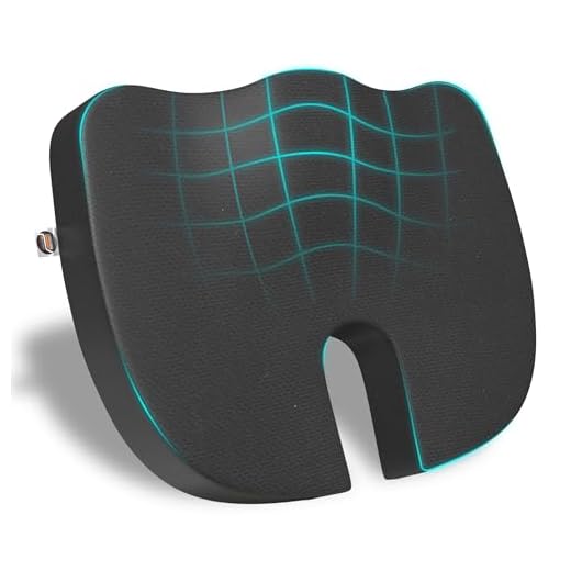 CareFoam Memory Foam Coccyx Seat Cushion for Tailbone Pain | 2 Years Warranty | Sciatica, Back Pain Relief - Orthopedic Chair Cushions | 18 x 14 x 3 Inch | Black