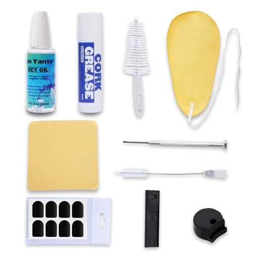 Nan Yante Clarinet Cleaning Kit 10-in-1, Clarinet Care Maintenance Set with Key Oil, Cork Grease, Lint-Free Microfiber Swab, Mouthpiece Brush, Woodwind Accessories for Students and Beginners