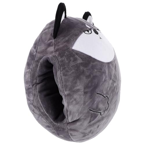 LALAFINA 暖手抱枕 手を温めるクッション かわいいハスキー柄 寝室やオフィス用 多機能抱き枕 に 温かさと快適さを両立