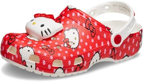 Crocs Sandálias clássicas unissex para adultos com Hello Kitty, 35