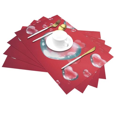 Set de table en forme de cœur tissé pour partager des dîners de famille - 4