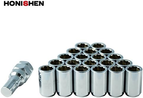 Hongsheng Chrome Tuner Wheel/Lug Nuts, 10 Point (Pack of 20+1)