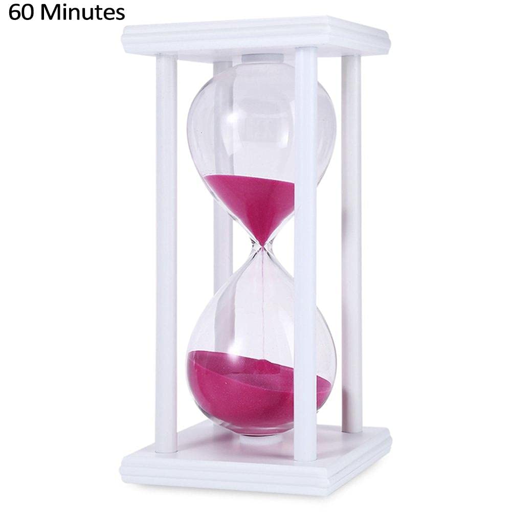 Temporizador de arena de 60 minutos de reloj de arena de la cocina de la escuela de madera moderno reloj de arena reloj de arena temporizador de té decoración del hogar regalo