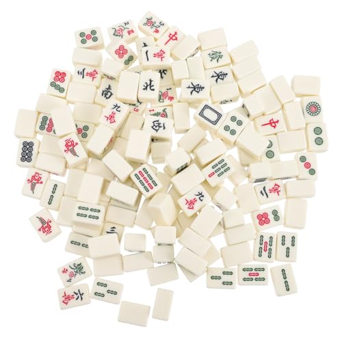 Mini set de fichas de Mahjong para viaje y fiestas miniatura 1