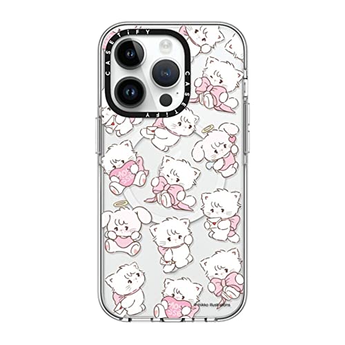 CASETiFY �N���A iPhone 14 Pro �P�[�X [���΂݂ɂ����f��/2m����̗����������N���A/MagSafe �ɑΉ�] - mousse & cammy pattern by mikko illustrations