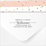 Pretty Custom Personalized Self Inking Return Address Stamp - Great Wedding, Housewarming, Teacher, or Client Gift