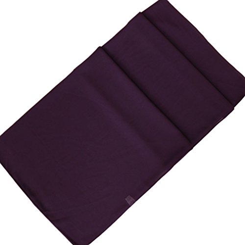 Image of LMVERNA Solid Color Bubble Chiffon Scarf for Women Fashion Soft Hijab Long Scarf Wrap Scarves