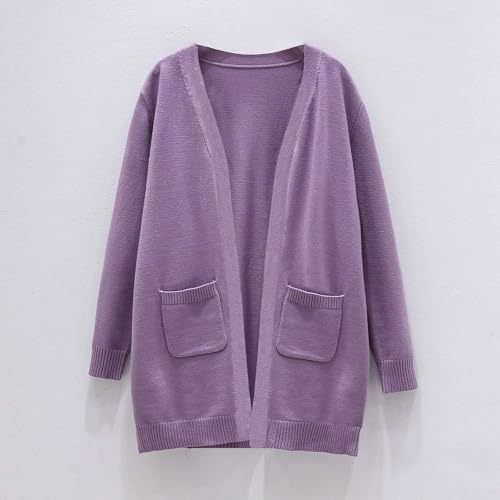 Girls Long Cardigan Open Front Long Sleeve Oversized Sweaters Kids Dressy Knit Outerwear Fall Clothes with Pockets2