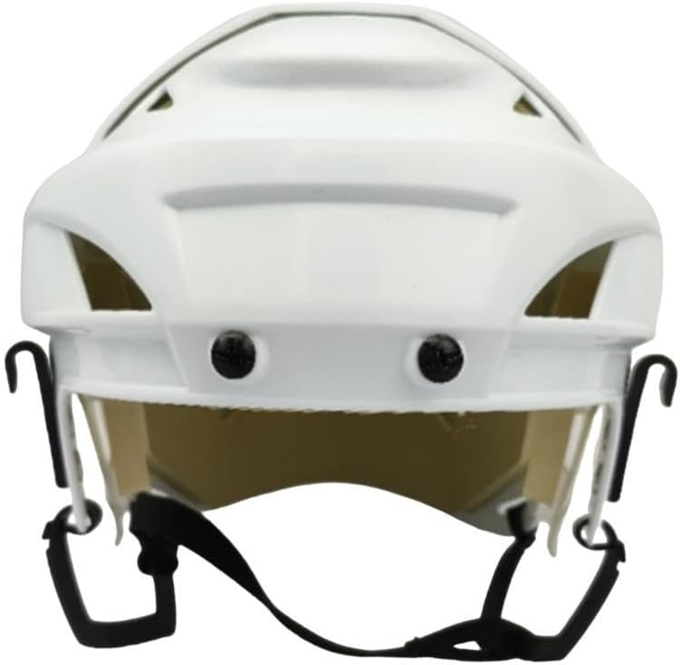 Hockey Helmet Sports Helmet White Adjustable Gear Ice Skate Helmet for Competition Practice Training, M Without Cage