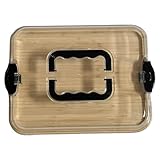 Peosaard Charcuterie-Bretter, Charcuterie-Brett mit Deckel, tragbare Holzbretter mit abschließbarem, durchsichtigem Deckel, abgedecktes Serviertablett für Picknick, Camping, Käsetablett