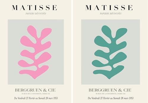 Matisse Peinture sur toile Algues Vertes Roses impression artistique HD