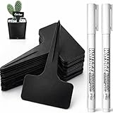 152 Stück Pflanzenschilder Zum Beschriften 10 * 6 cm, Gartenzubehör, Kunststoff Stecketiketten Pflanzenschilder zum Beschriften, Gartenmarkierungen und Pflanzschilder für Draussen, mit 2 Markierstift