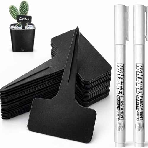 152 Stück Pflanzenschilder Zum Beschriften 10 * 6 cm, Gartenzubehör, Kunststoff Stecketiketten Pflanzenschilder zum Beschriften, Gartenmarkierungen und Pflanzschilder für Draussen, mit 2 Markierstift