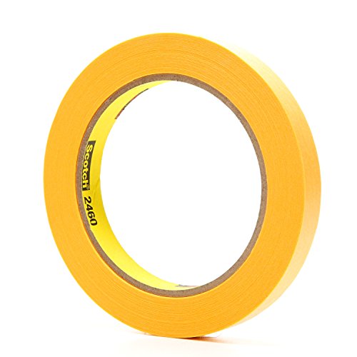 Image of Scotch Ultimate Paint Edge Masking Tape 2460, Gold, 1 /2 in x 60 yd, 3.3 mil, 72 per case