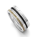joop dreierring einer mit Lavasand Dreier-Ring Marina Strandsand, Lavasand, Sterling-Silber 925 (56 (17.8))