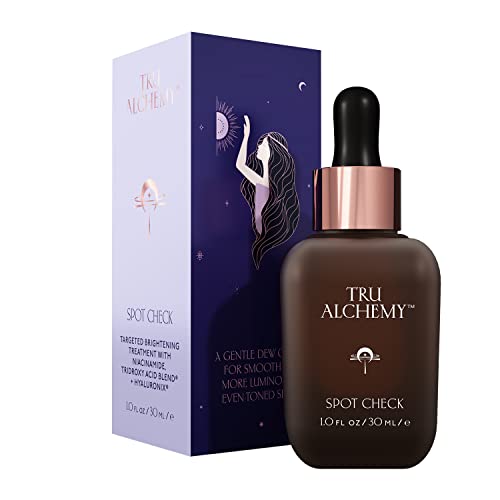 Tru Alchemy Spot Check Brightening & Dark Spot Remover For Face | Niacinamide, Lactic & Glycolic Acids | Age Spot Remover Hyperpigmentation Treatment | Dark Spot Corrector for Face | 1 fl oz/ 30 ml