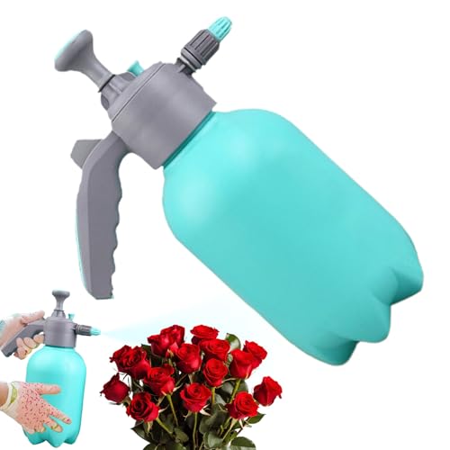 Emdvsco Pulverizador Manual A Presión, 2 Litros Botella Rociador Para Riego, Boquilla Ajustable Mochila Fumigadora Portátil Multiusos Para Jardín Césped Interiores Y Coches