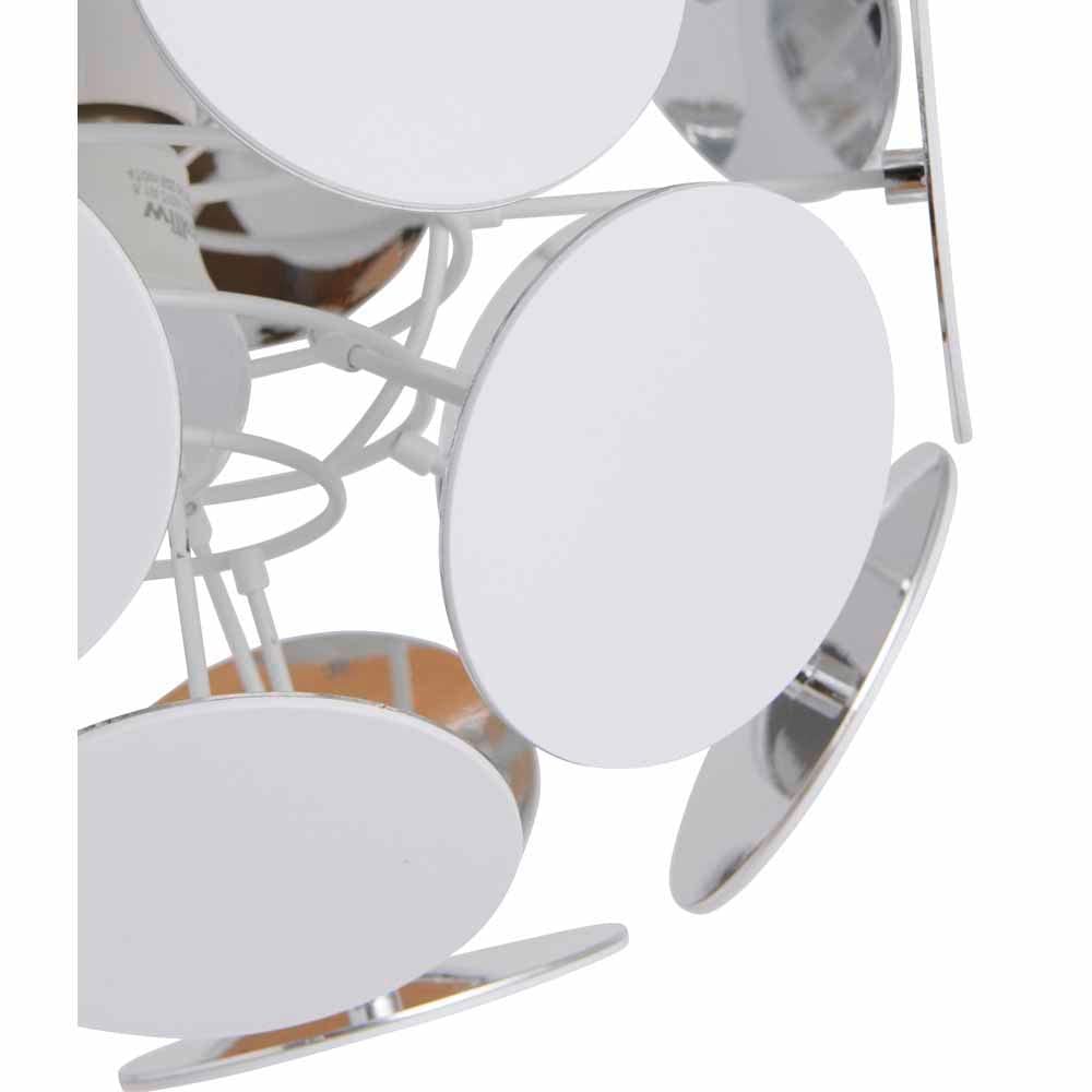 wilko White Chrome Big Bang Sphere Light Shade, Contemporary