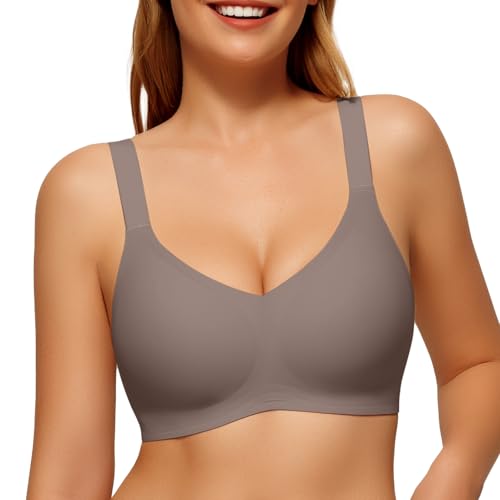 Image of LetsJoli Wireless Bras for Women No Underwire Full Coverage Push Up Bra Support Plus Size Bras for Older Women Bralettes
