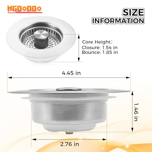 Colador universal para fregadero 3 en 1 acero inoxidable 2 pack miniatura 4