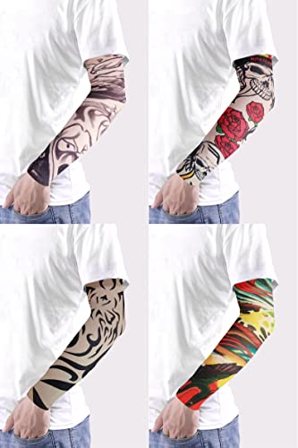 Bulefsea 10 Pieces Temporary Tattoo Sleeves For Men And Women, Temporary Fake Sunscreen Tattoo Sleeves Kit #TOP5