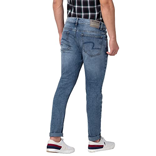 Image of Spykar Men's Skinny Fit Low-Rise Casual Jeans