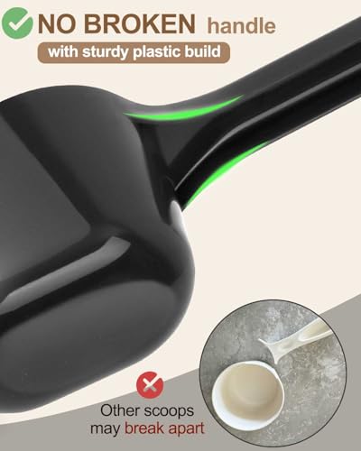 2PACK Dog-Cat Food-Scoop Measuring-Cup,1 Cup Capacity Versatile Plastic Pet Food Scoop with Measuring Lines for Precise Portion Control (Black and Green) - Thumbnail 6