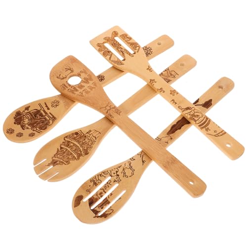 HIAKDOFT Juego de de para Cocinar 5 Piezas de Cocina Navideños Resistentes y Ligeros Decoración de Navidad para Hogar y Obsequio de Cocina