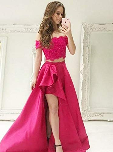 Honeydress Women's Long Satin Side Split Skirt A-line Prom Party Skirt with Pockets4
