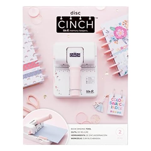 We R Memory Keepers 661310 Mini Cinch Bindegerät, White & Pink Cover