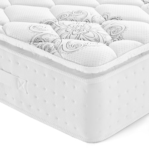 Vesgantti Matratze 26cm höhe 90x200cm H4 Orthopädische 7-Zonen Taschenfederkernmatratze Mittelfest...